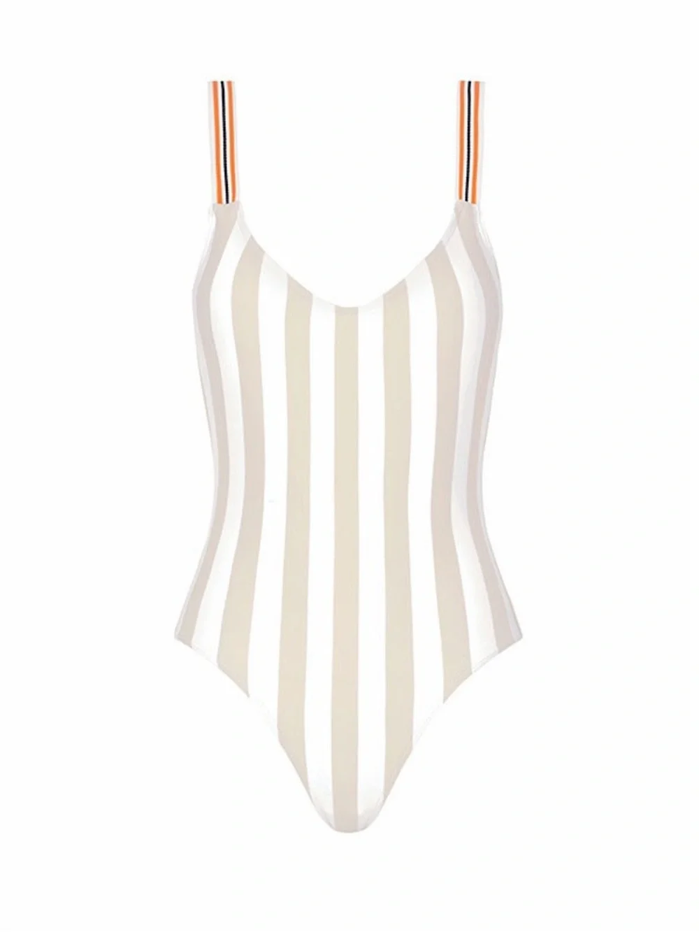 NWT ✨ Rye major Hotty Cream and Beige Striped One-Piece swimsuit size small